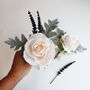 Cream Rose Wedding Buttonhole, thumbnail 5 of 6