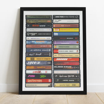 25th Birthday 2001 Music Print Personalised Gift, 3 of 9