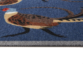 My Mat Patterned Washable My Pheasant Blue Runner 50 X 150, 3 of 3