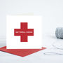 Get Well Soon Red Cross Card, thumbnail 1 of 3