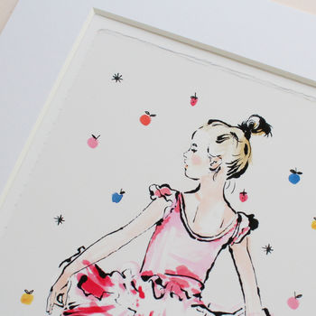 'Little Ballerina' Ballet Dancer Personalised Print, 3 of 8