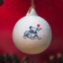 Staffordshire Bull Terrier Ceramic Round Bauble, thumbnail 1 of 6