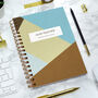 Personalised Colour Block Combined Diary And Notebook, thumbnail 4 of 12