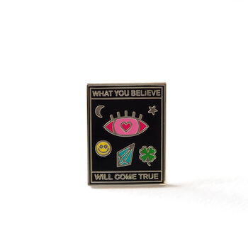 Tarot Card Positive Enamel Pin, 8 of 11