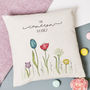 Personalised Family Flower Cushion, thumbnail 2 of 9