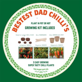 'Number One Dad' Eco Grow Your Own Chilli Plants Kit, 6 of 9