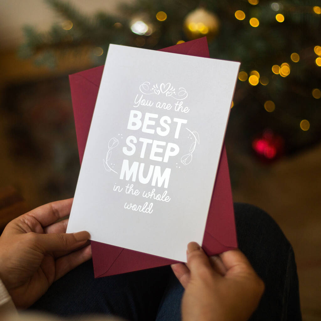 Foil 'Best Step Mum In The Whole World' Card, 1 of 7
