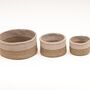 Chali: Charcoal And Sand Duo Colour Block Woven Basket, thumbnail 7 of 9