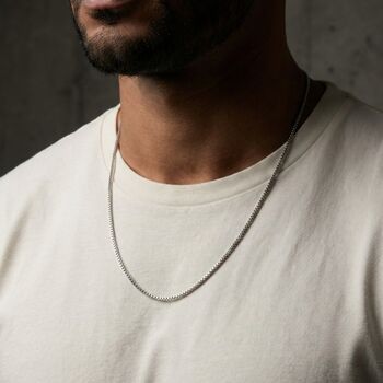 Box Chain Silver Necklace, 4 of 8