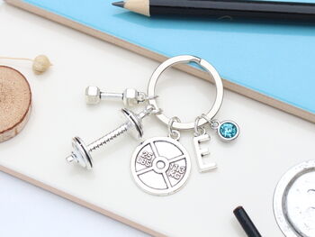 Weightlifting Gym Personalised Keyring Bodybuilding Present, 3 of 10