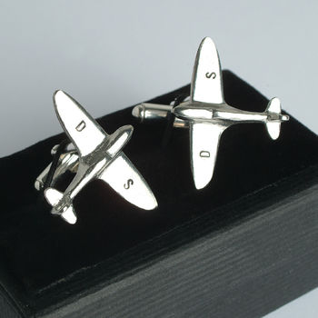 Spitfire Cufflinks Personalised. Handmade Gifts For Men, 2 of 6