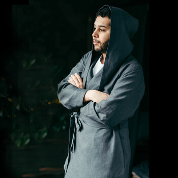 Hooded Robe For Men, 7 of 10