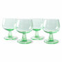Set Of Four Short Emerald Wine Glasses, thumbnail 1 of 4