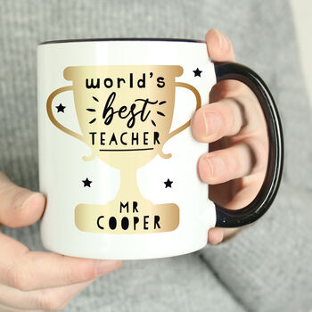 Personalised 'World’s Best Teacher' Mug, 4 of 5