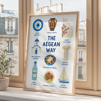Greece Travel Illustrated Poster, 4 of 6