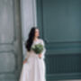 Ivory Lace Bridal Topper With Sleeves – Wedding Top Overlay, thumbnail 2 of 12