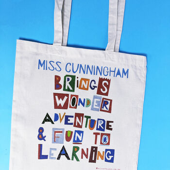 Personalised Fun Teacher Bag, 2 of 7