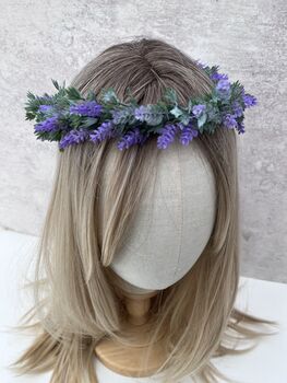 Lavender Flower Hair Crown, 6 of 7
