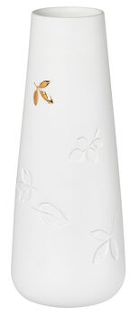 White Porcelain Vase With Gold Leaf Detail, 3 of 3