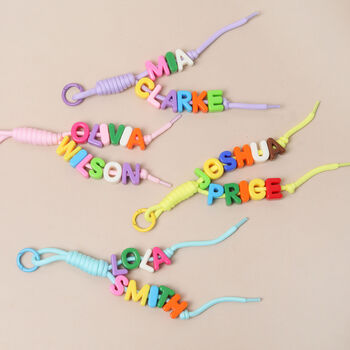 Personalised Double Name Bag Charm, 3 of 3