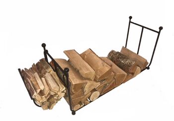 Low Solid Steel Log Basket Storage Made In Britain, 2 of 3