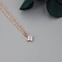 Sterling Silver Four Cz Hydrangea Flower Pendant Necklace, thumbnail 6 of 12