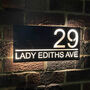 Modern Illuminated House Sign With Photocell, thumbnail 1 of 8