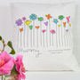 Personalised Flowers Cushion, thumbnail 2 of 3