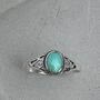 Sterling Silver Turquoise Ring, Boho Jewellery, thumbnail 5 of 9