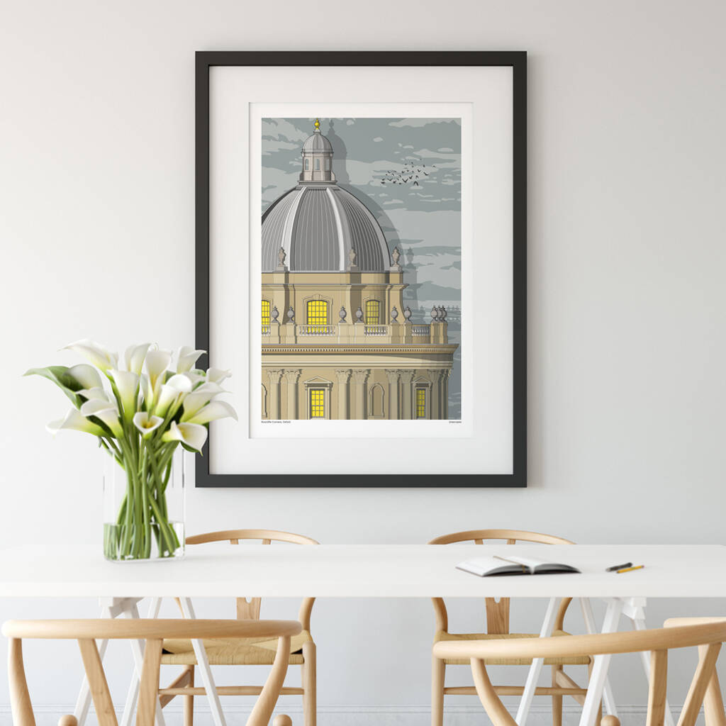 radcliffe camera sunrise architectural print by linescapes ...