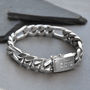 Sterling Silver Heavy Figaro Bracelet, thumbnail 1 of 6