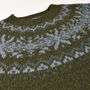 T Lab Robbie Forest Green Fair Isle Lambswool Jumper, thumbnail 3 of 5