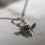 Sterling Silver Oxidised Honey Bee Necklace, thumbnail 3 of 6