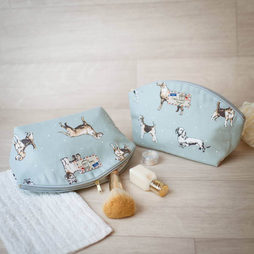 Dog Lovers Breeds Dogs Gift Makeup Toiletry Wash Bag By Lovely Jubbly