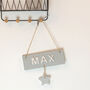 Personalised Name Sign Door Plaque With Grey Star, thumbnail 2 of 4