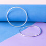 Thread Hoops In Gold Plate, Silver And Rose Gold Plate, thumbnail 7 of 8
