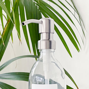 Refillable Clear Bottle With White Minimalist Label, 10 of 10