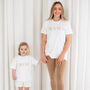 Mini Embroidered T Shirt With Optional Matching Mama, thumbnail 1 of 9