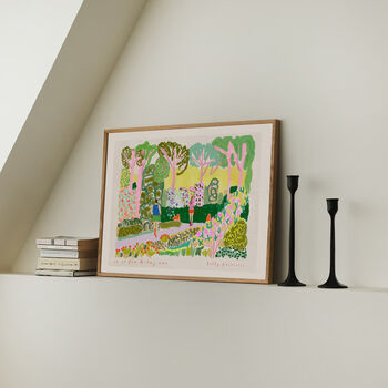Running Art Print Woodland Park Run Scene Poster, 9 of 10