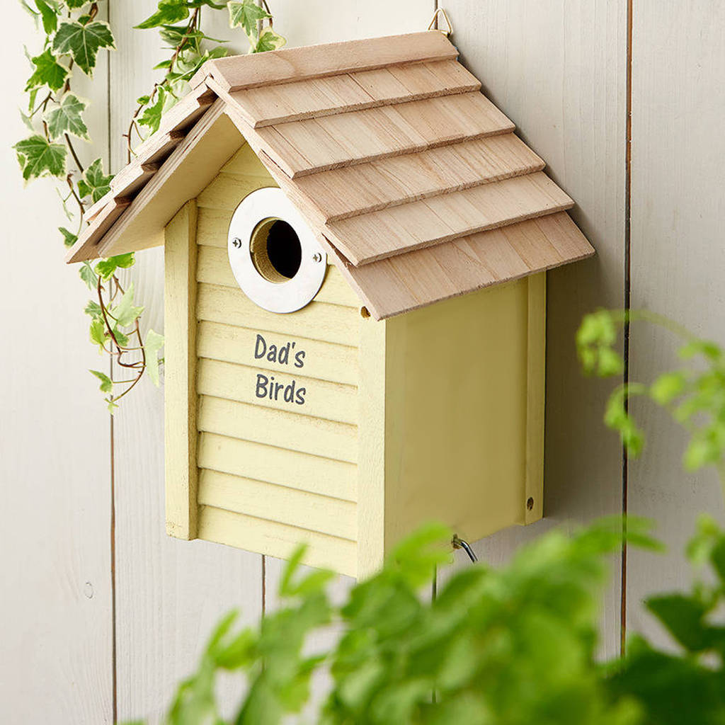 personalised wooden bird box by jonny's sister