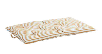 Candy Stripe Chair Mattress In Off White And Honey, 2 of 3