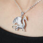 Personalised Sterling Silver And Yellow Gold Dragon Necklace, thumbnail 1 of 11