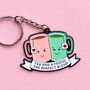 'Tea And A Friend' Keyring, thumbnail 2 of 7