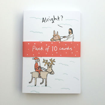'Jesus And Santa' Christmas Card, 2 of 4