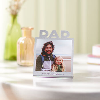 Personalised Stainless Steel Dad Photo Print, 2 of 7