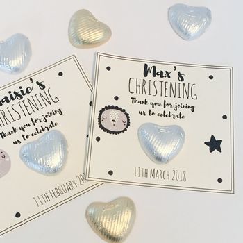 Personalised Christening Gift Chocolate Cards, 2 of 2