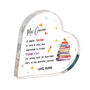 Personalised Heart Acrylic Plaque Gift For Teacher, thumbnail 3 of 4