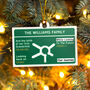 Personalised Road Sign Christmas Tree Decoration, thumbnail 1 of 5