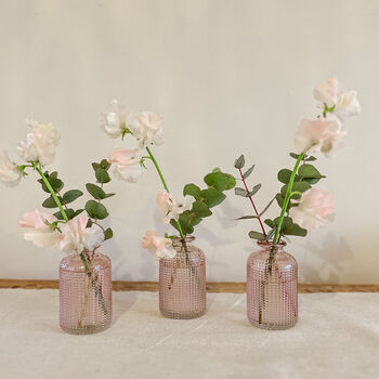 Pink Glass Bottle Vases Set Of Three, 6 of 7