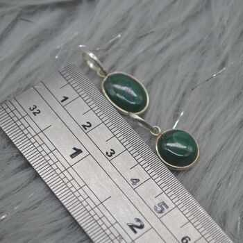Malachite Pendant: Sterling Silver, Green Gemstone, 4 of 5